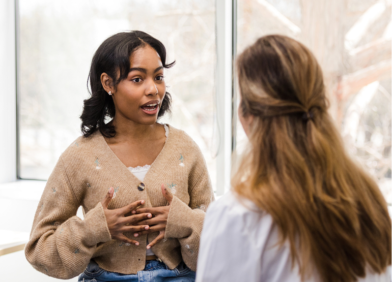 Patient seeking professional help