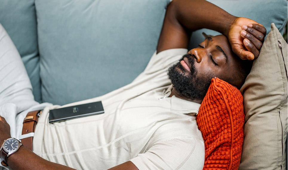 Man napping peacefully